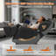Fauteuil de massage complet et inclinable, fauteuils de massage Zero Gravity, 10 rouleaux fixes, coussins gonflables, chauffage, massage des pieds, modes automatiques, haut-parleur Bluetooth et écran tactile pour la maison et le bureau