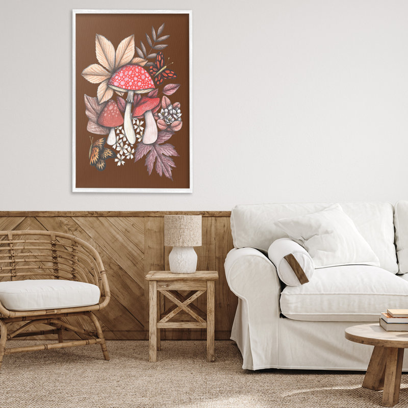 Giclée encadrée d'automne, conception de Cecilia Battaini, H 30 po x l 20 po, Estampe numérique encadrée blanc bord de mer
