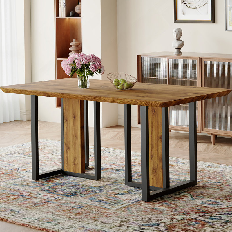 Table de salle à manger moderne et minimaliste moderne Le bureau d'ordinateur. Les tables de salle à manger sont utilisées dans la salle à manger, dans le salon 67 * 36 * 30, autocollant de panneau de densité, pulvérisation de tuyaux en fer,