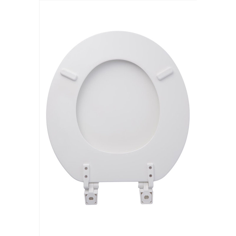 OakBrook Collection Round White Wood Toilet Seat