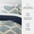 Becky Cameron Microfiber Reversible Quilt Set, Navy/White-558319258