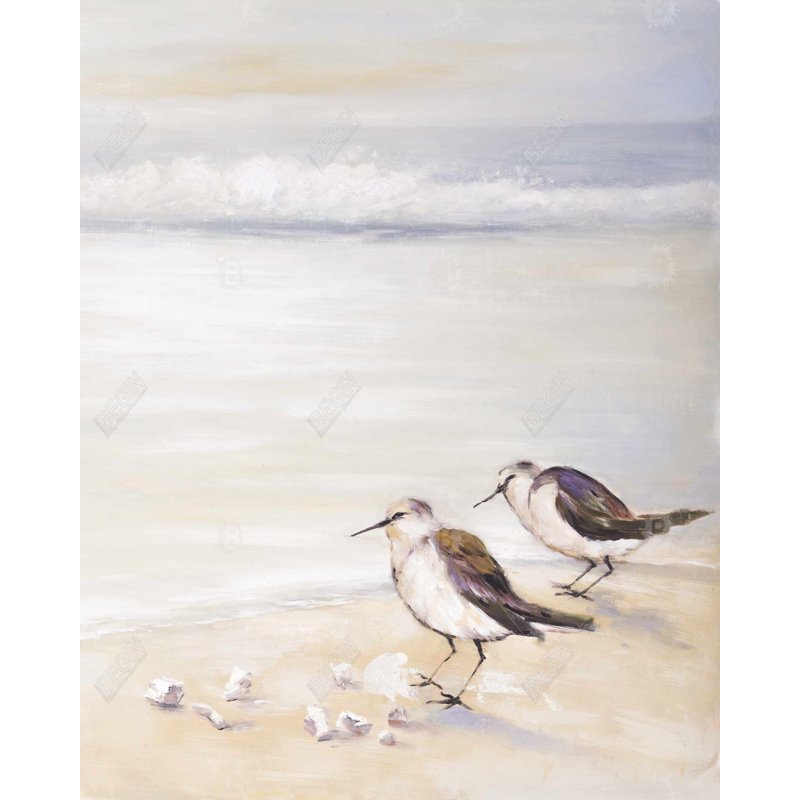 " Two Sandpipers On The Beach "
