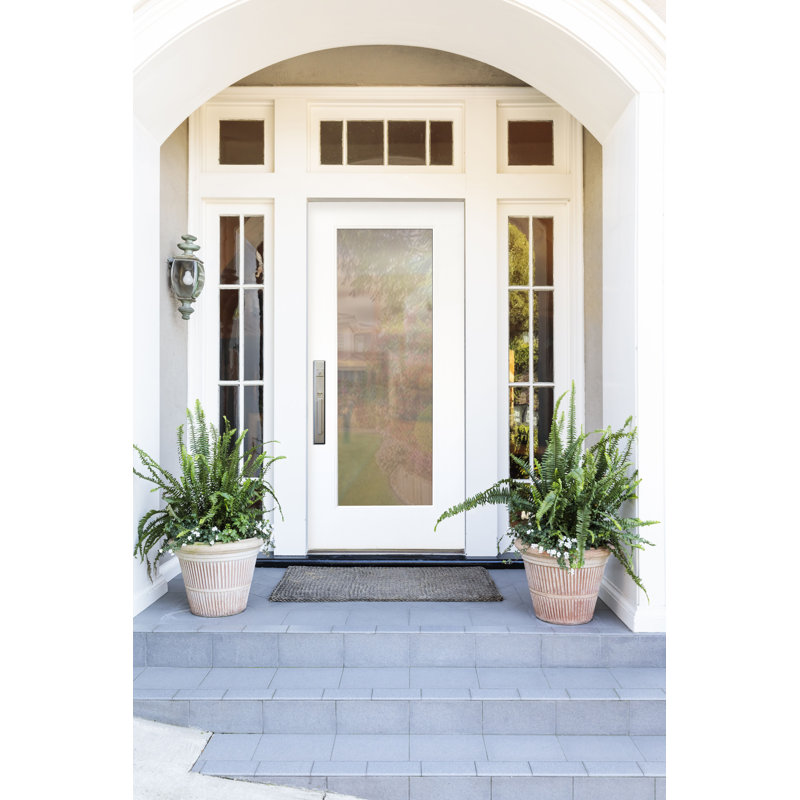 Full Lite FiberCraft Front Door, 79.25" H x 35.75" W x 1.75" D, Tricorn Black, Left Hand/Inswing