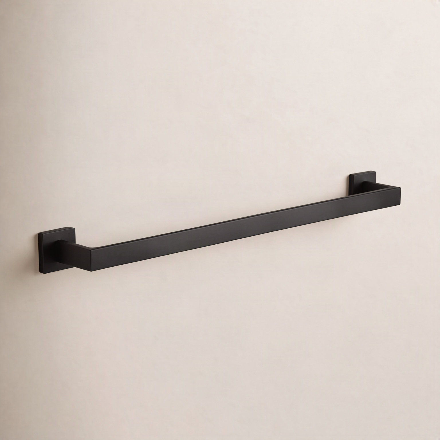 26" Wall Mounted Towel Bar, Matte Black, 24'' 
