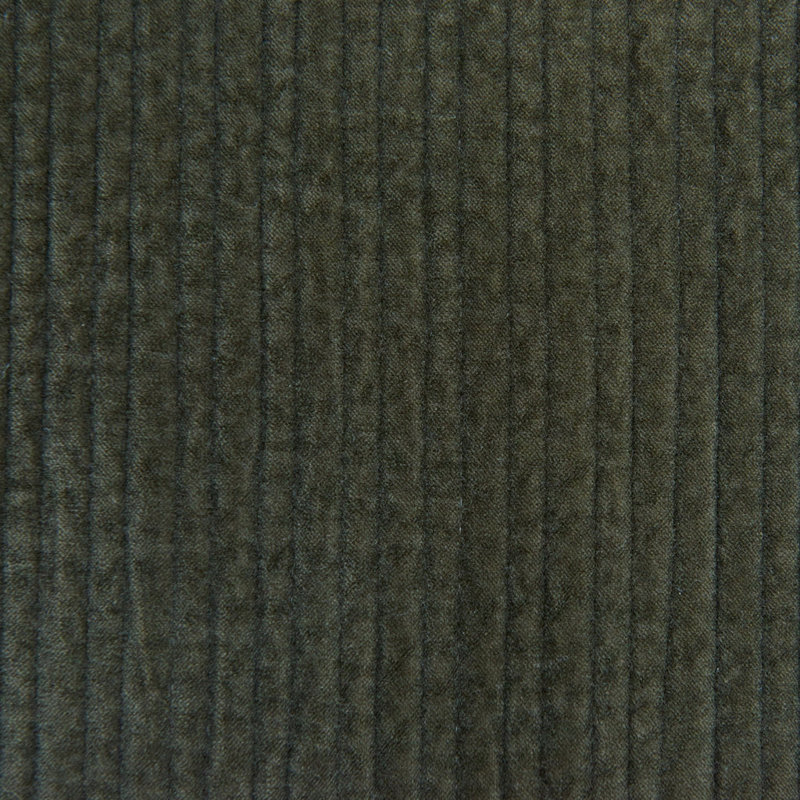 Taie décorative moderne en velours de coton matelassé Stone, Simple, Vert fougère