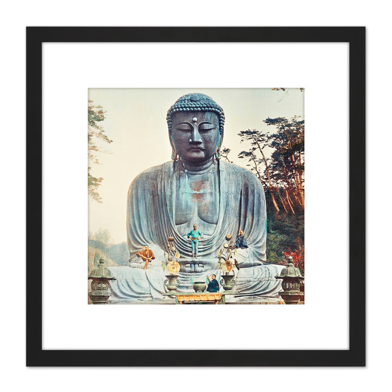 Bronze Buddha Daibutsu Kamakura Japan 1897 Photo by Ogawa Kazumasa - Single Picture Frame Print