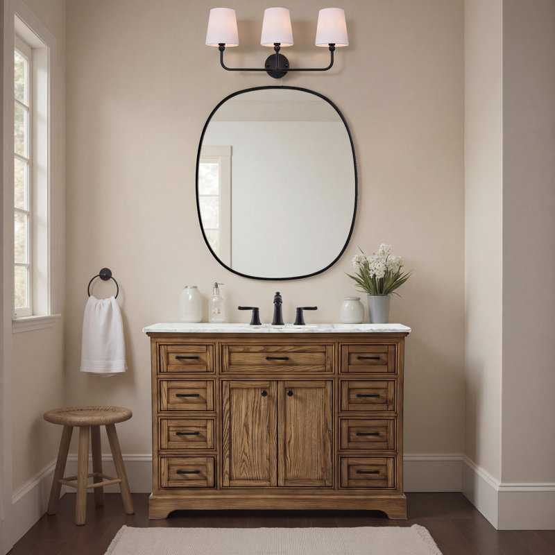 Ensemble de meuble-lavabo simple de 48 po Hermes, Café