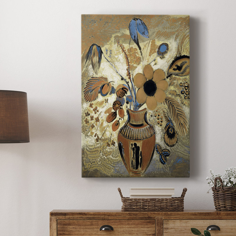 Imprimé floral rétro CCGVVIV - galerie Cavas, H 27 po x l 18 po