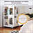 4-Tier All-Steel Rotating Bookshelf With 360° Wheels-1009076491