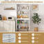 Armoire de cuisine avec portes cannelées translucides et tablette réglable-24471372