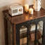 Armoire de rangement à porte française rétro en verre