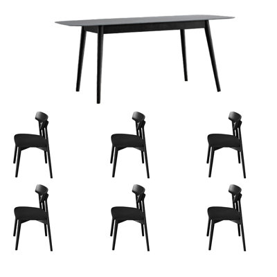 Ensemble de table et chaises en chêne