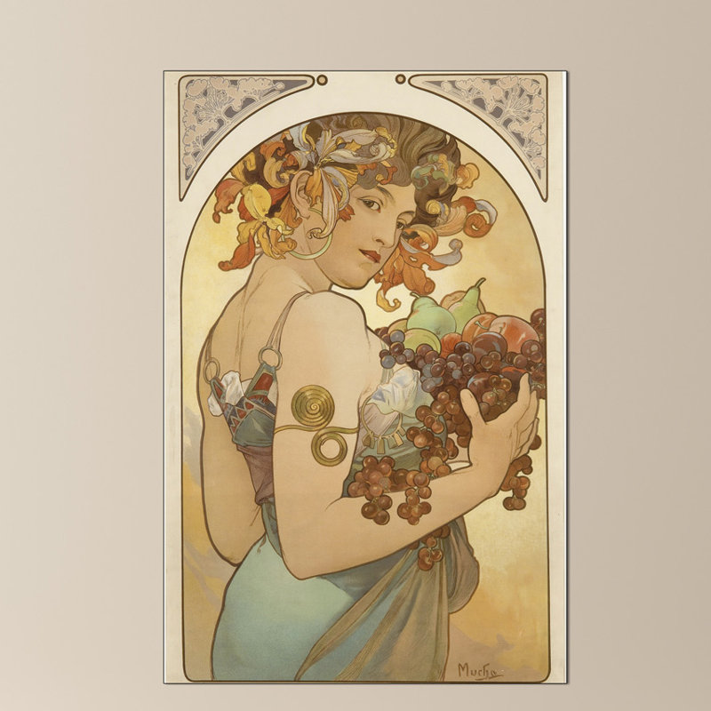 Mucha Alphonse - Wrapped Canvas Painting, 137cm H x 90cm W x 1.8cm D