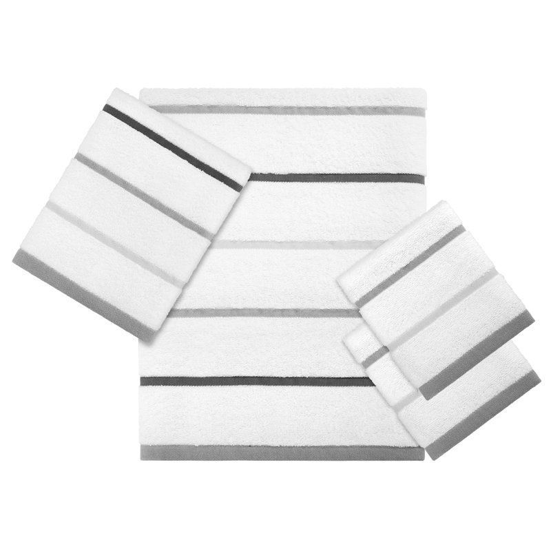 Izod Sandbar Grey 4-Piece Towel Set, Gray, 4 Piece Towel Set