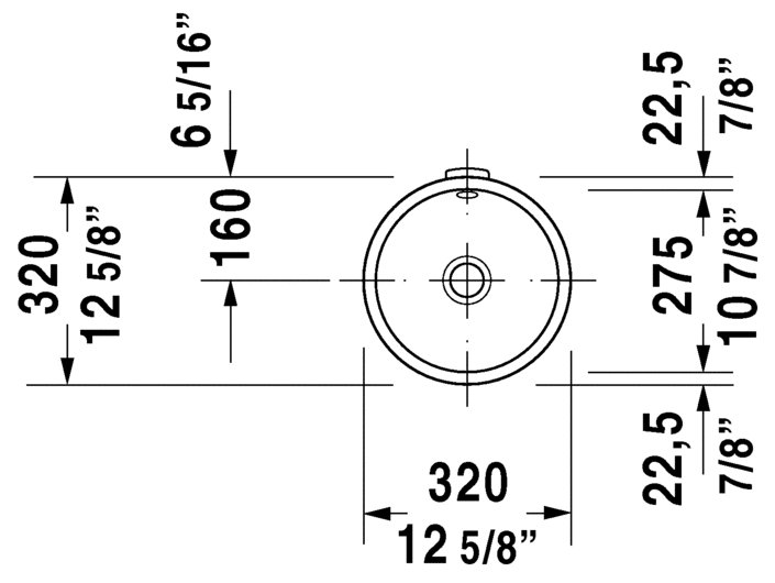 Architec Ceramic Circular Undermount Bathroom Sink with Overflow