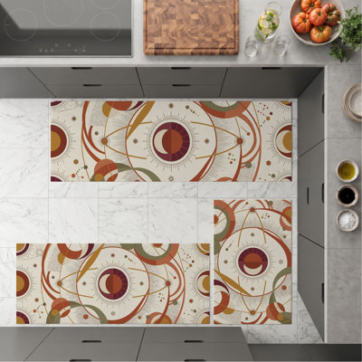 Tapis de cuisine lavables antidérapants Abstract Swirls