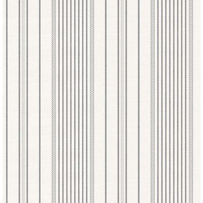 Navarres Stripe Faux Linen Wallpaper