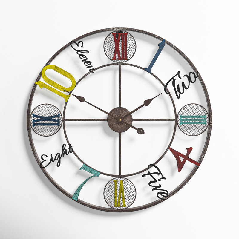 Très grande horloge murale 26,8 po Alah