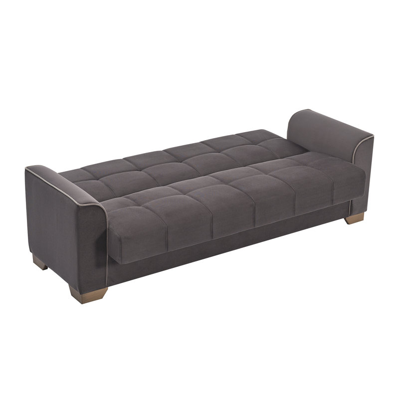 Canapé-lit convertible avec rangement PrimeNest Leora Collection, Brun