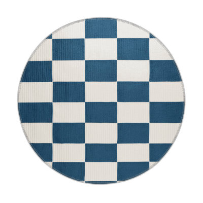 Tapis d'intérieur et d'extérieur à carreaux gris