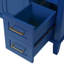 Armoire de salle de bain moderne bleue 36 "avec lavabo en céramique, fonction de fermeture en douceur réglable, quatre tiroirs pour divers articles, cadre et finition 36 、、、、、 4 、
