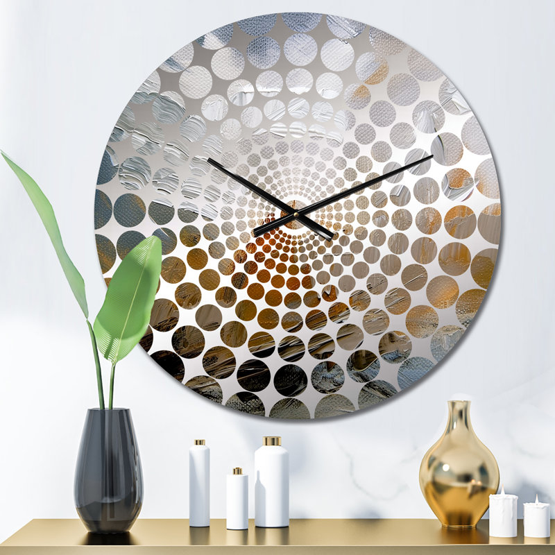 Willona - Horloge murale peinture abstraite, Médium