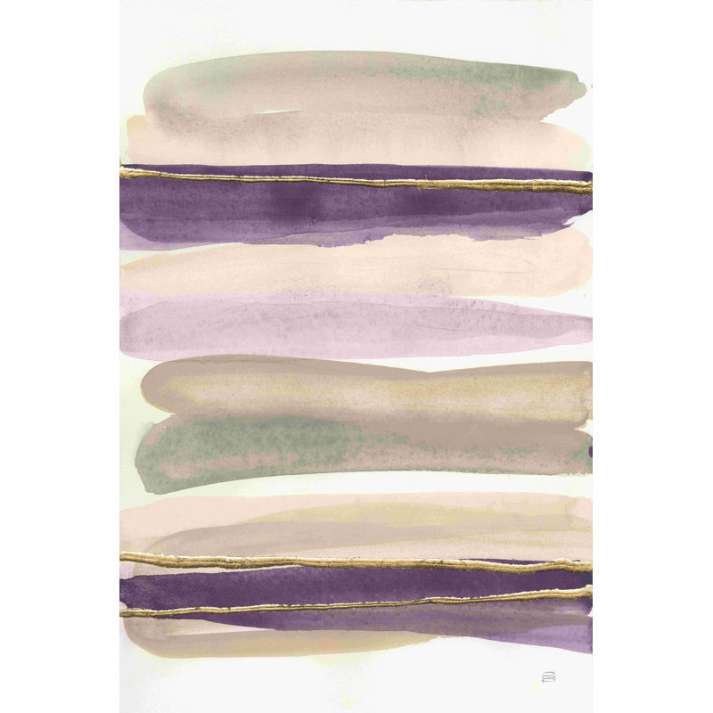 Améthyste dorée I gris / mauve, H 16 po x l 12 po