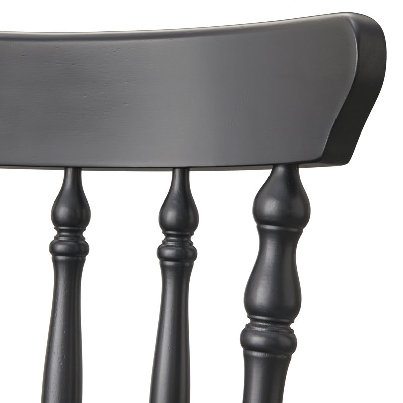 Isabella Spindle Back Chair (Set of 2), Matte Black