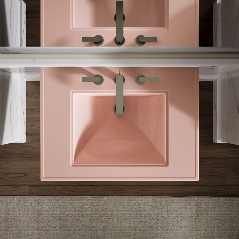 Memoirs Stately 30-3/4 In. Rectangular Pedestal Bathroom Sink, 150th Peach Blow