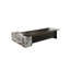Bureau de direction en L 70,87 "simple et moderne en bois massif noir-1626528483