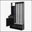 Arbre d'entrée contemporain l 39,3 po x H 70,8 po avec rangement, banc rembourré et panneau perforé pour vestibule et vestibule-249034565