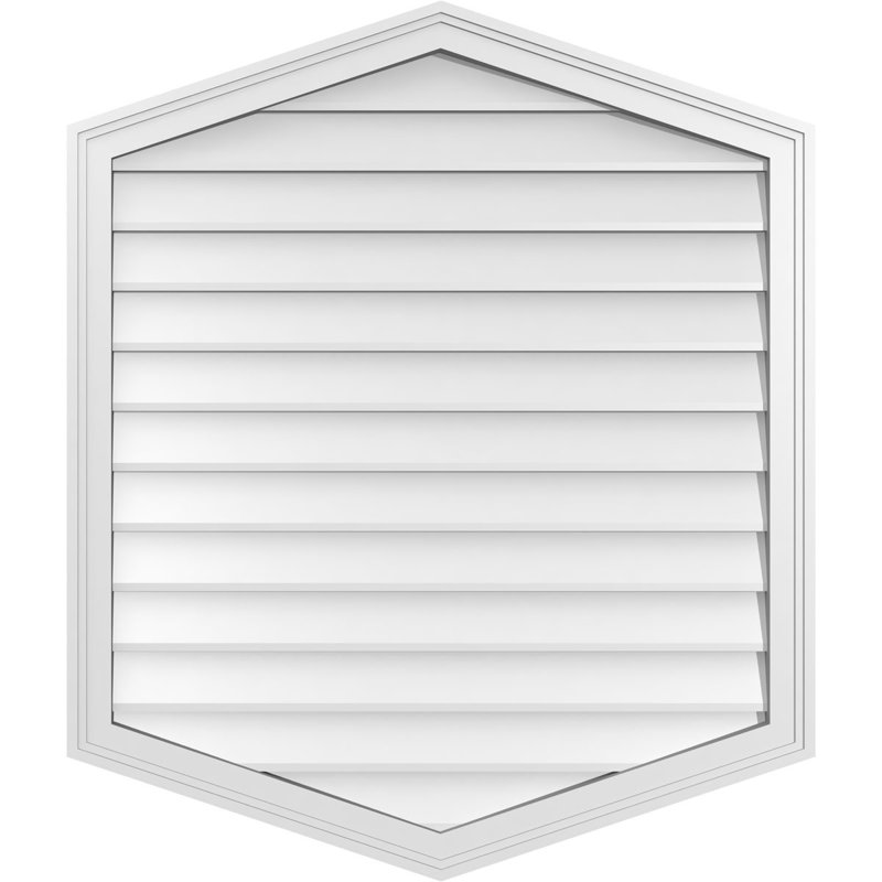 Ventilé vertical à pignon vertical 4/12 po, H 40 po x l 34 po x P 1,5 po