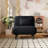  "31.5" convertible chair bed with adjustable backrest, tri-fold sofa bed with steel frame & pillow"