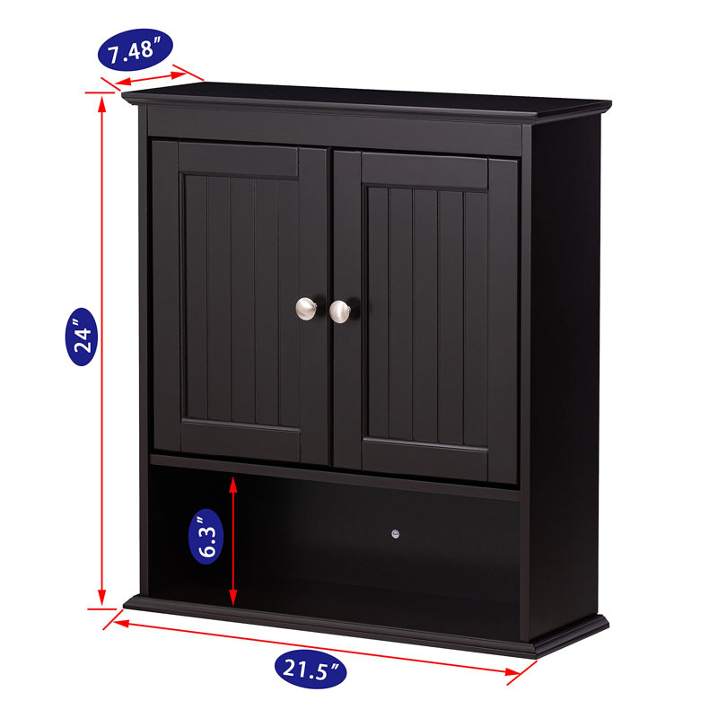 Armoire murale en bois Fulgham, Espresso