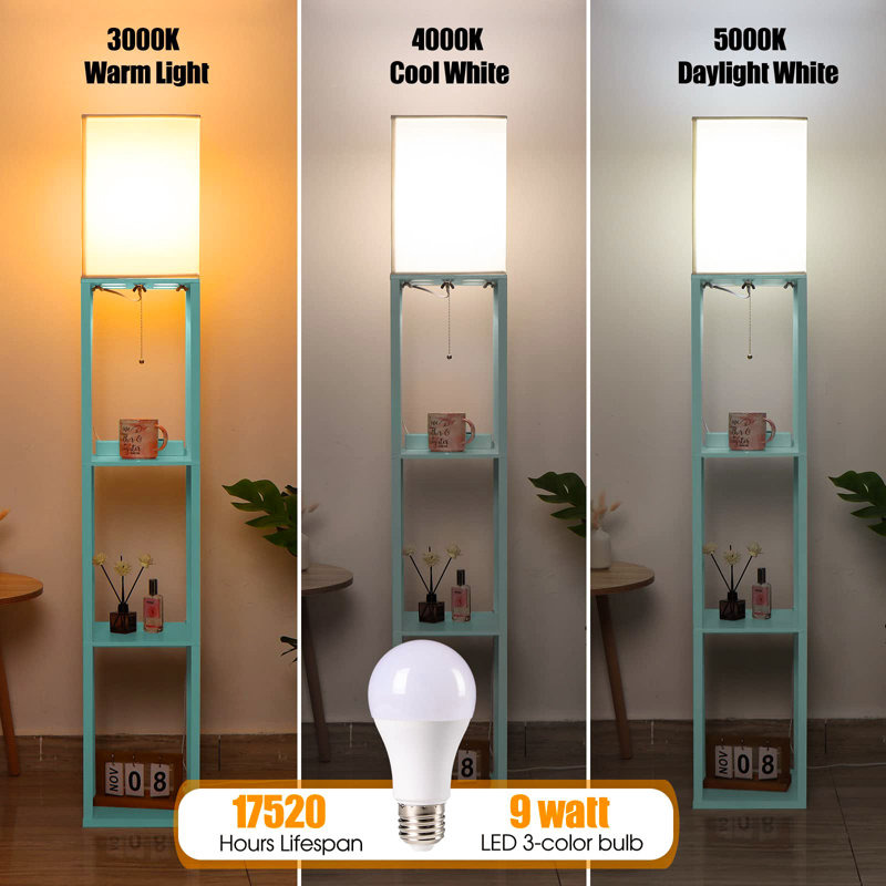 Aladina 158cm Green Column Floor Lamp with USB