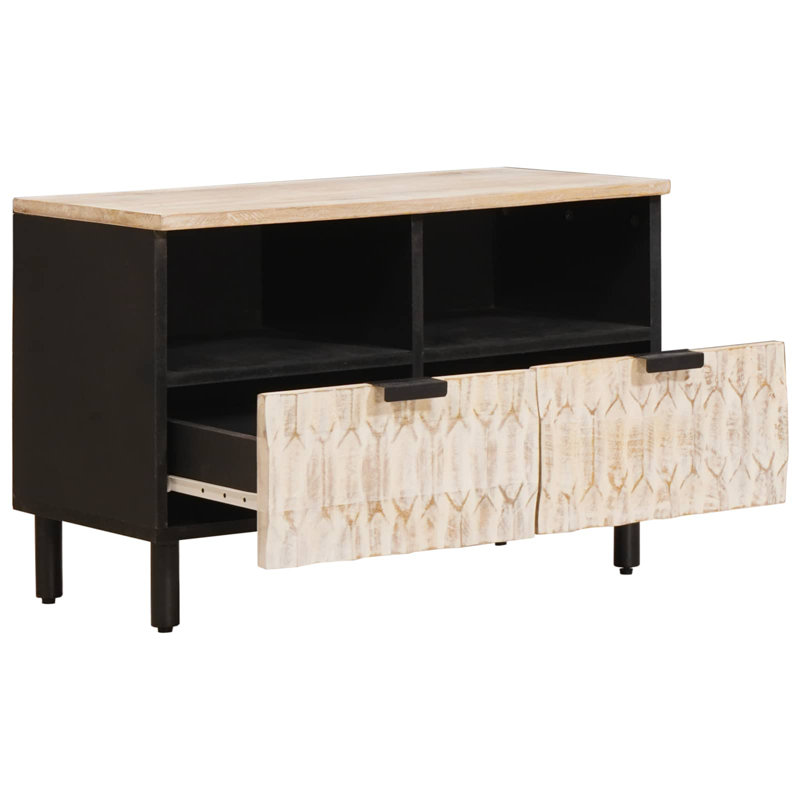 TV Stand for TVs up to 78", White Wash