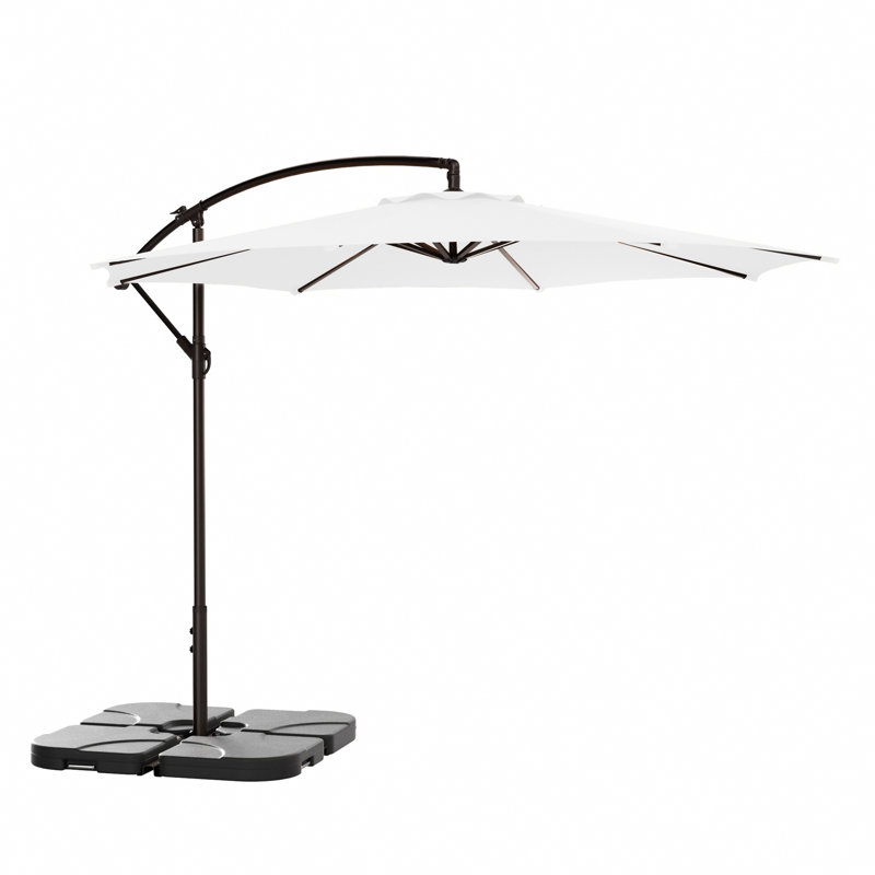 Parasol déporté Hartt de 3 m, Blanc