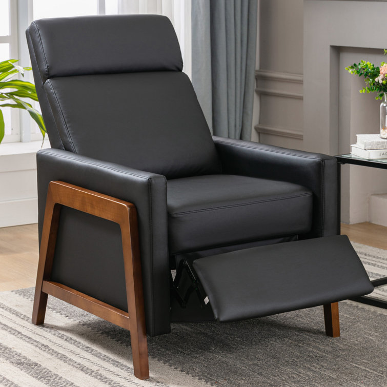 Latitude Run® Wood-Framed Upholstered Recliner Chair With Thick Seat Cushion  and Backrest