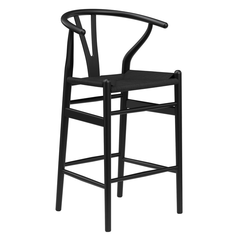 Margo 26" Wood Counter Stool, Black