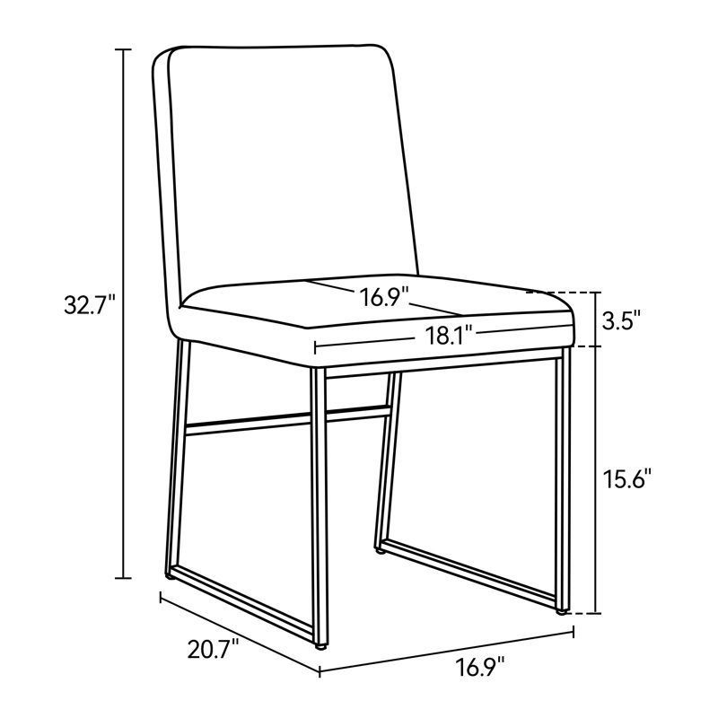 Set Of 4 Ivory White Linen Dining Chairs – 15.6" Seat Height, Breathable Upholstered Fabric, Armless Design, Elegant Chairs For Dining Room, Restaurant, Or Home Gatherings
