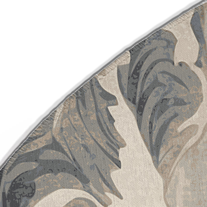 Tapis intérieur et extérieur Crimson Flow, Rond 5 pi