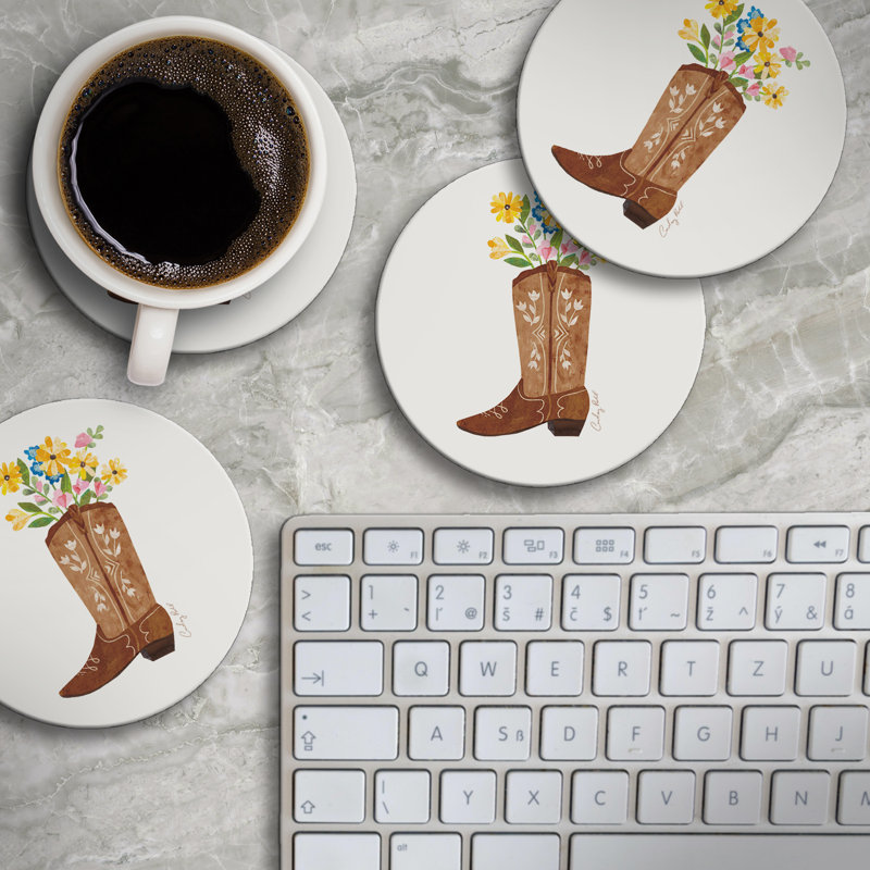 Paquet de 4 sous-verres russes Cowgirl