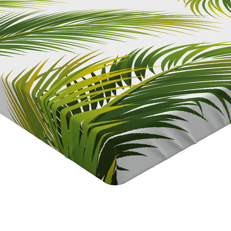 Palm Microfiber Fitted Sheet, Queen Fitted Sheet