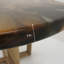 Table ovale en résine époxy transparente