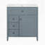 Meuble-lavabo 30 po avec lavabo, meuble-lavabo autoportant pour le rangement et l'organisation de la salle de bain-1433030325-1433030326
