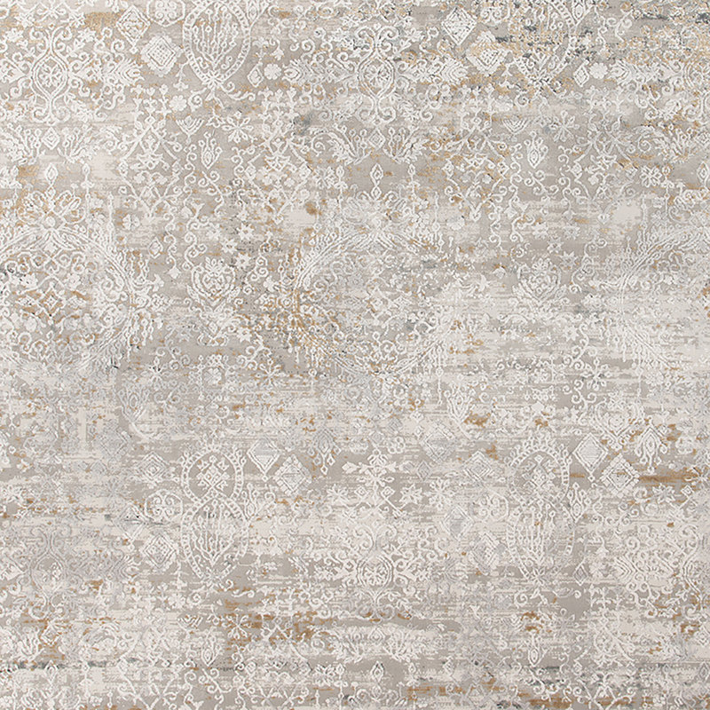 Tapis abstrait gris Brazelton, Rectangle 4 pi 11 po x 7 pi 6 po