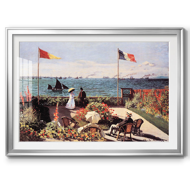 "Garden at Sainte", reproduction d'art sur papier, Argent, H 19 po x l 27 po x P 1,5 po