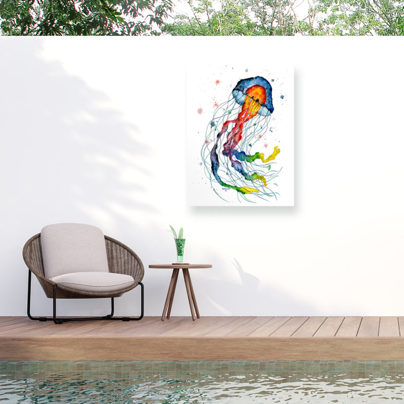 Toile pour l'extérieur «Dave Bartholet Jelly Fish», H 14 po x l 19 po