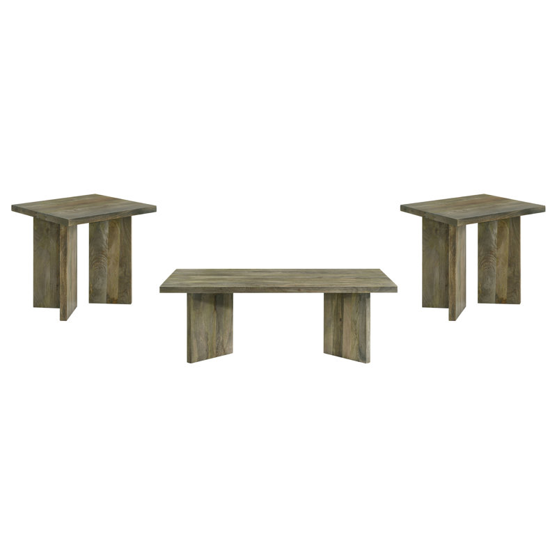Andando 3-piece Coffee and End Table Set Mango Brown, 3 Pieces: Coffee Table, 2 End Tables