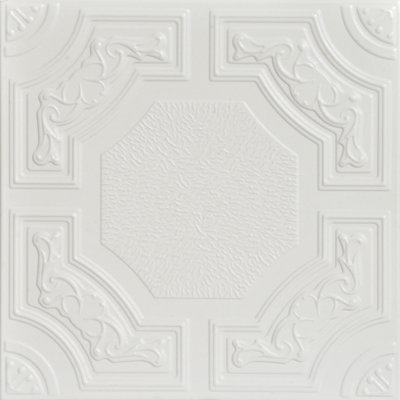 Carreau de plafond en polystyrène à collage 1,6 pi x 1,6 pi Evergreen